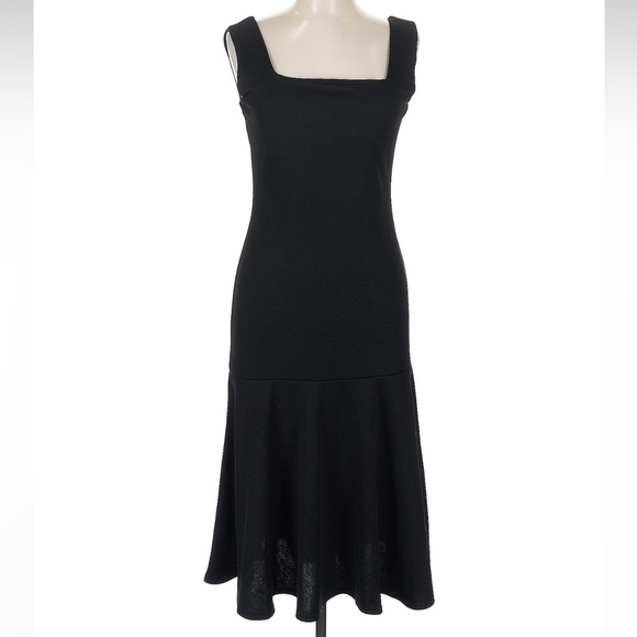 Club L London Dresses & Skirts - Club L London Classic Timeless Chic Black Midi Dress Mermaid Hem Size 10 NWT